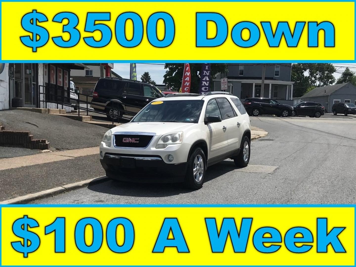 2012 White /Gray GMC Acadia SLE (1GKKVPED0CJ) with an 3.6 V6 engine, Automatic transmission, located at 577 Chester Pike, Prospect Park, PA, 19076, (610) 237-1015, 39.886154, -75.302338 - Photo#0